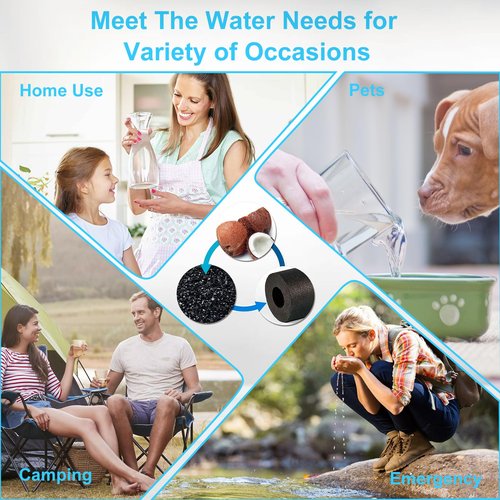 airkitrep Water Filter Replacement for Berkey Water Filter System, 4 Black Elements Activated Carbon Filters, Compatible with Berkey Gravity Water Filtration System, 4 Pack