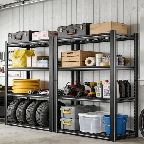 40W Heavy Duty Metal Garage Shelving Units - Adjustable Storage Shelves | 2200LBS Capacity, 19.6” D x 39.37” W x 59.84” H