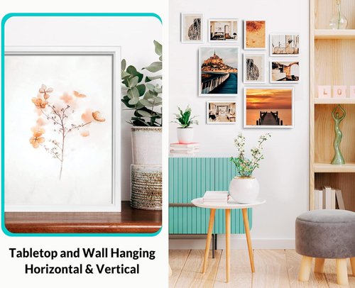 LaVie Home 8x10 Picture Frames - Classic White Photo Frames for Wall Display | Set of 12