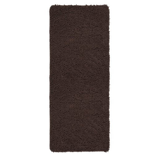 Bedford Home Memory Foam Shag Bath Mat (24x58),Chocolate