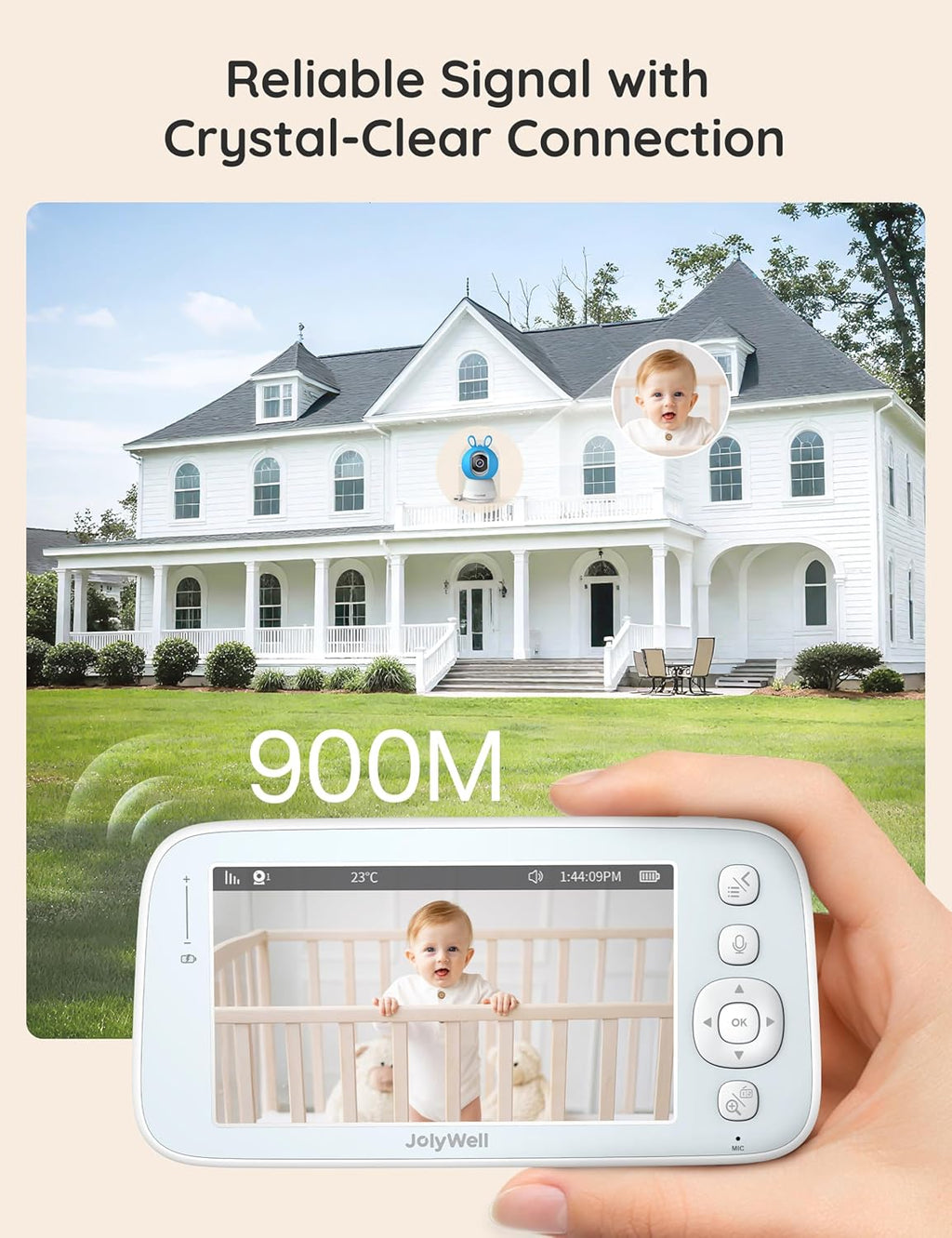 **2K Baby Monitor by [Brand Name] - WiFi Camera with App Control, Motion Detection & Night Vision**
