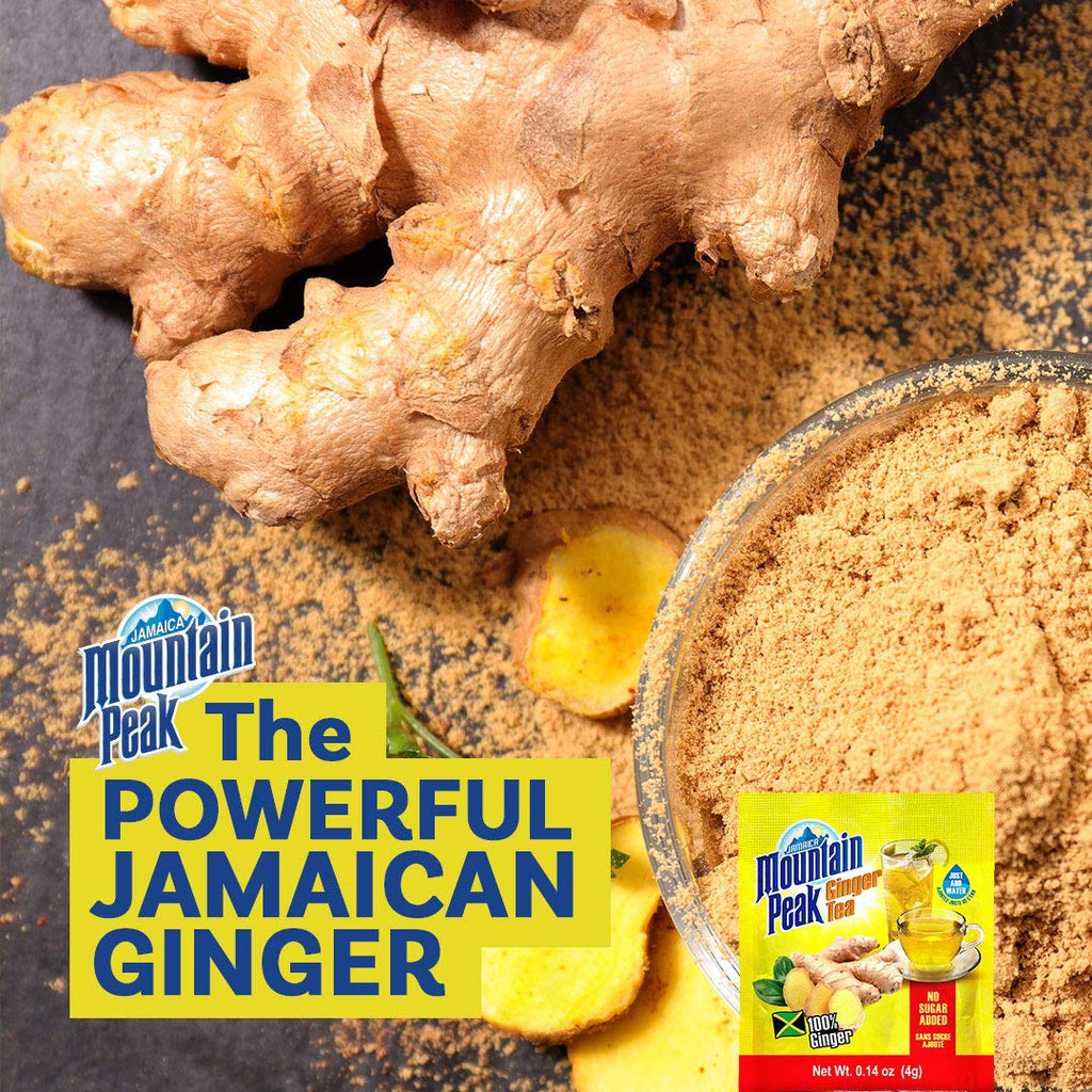 Jamaica Mountain Peak Ginger Turmeric Tea, Sweetened, 10 x 0.63 Ounce Sachets (Pack of 3) -10 Count (Pack of 3)