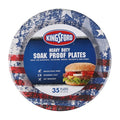 Kingsford Heavy Duty Paper Plates - Patriotic American Flag Design | 10 Inch, 35 Count for BBQs & Parties