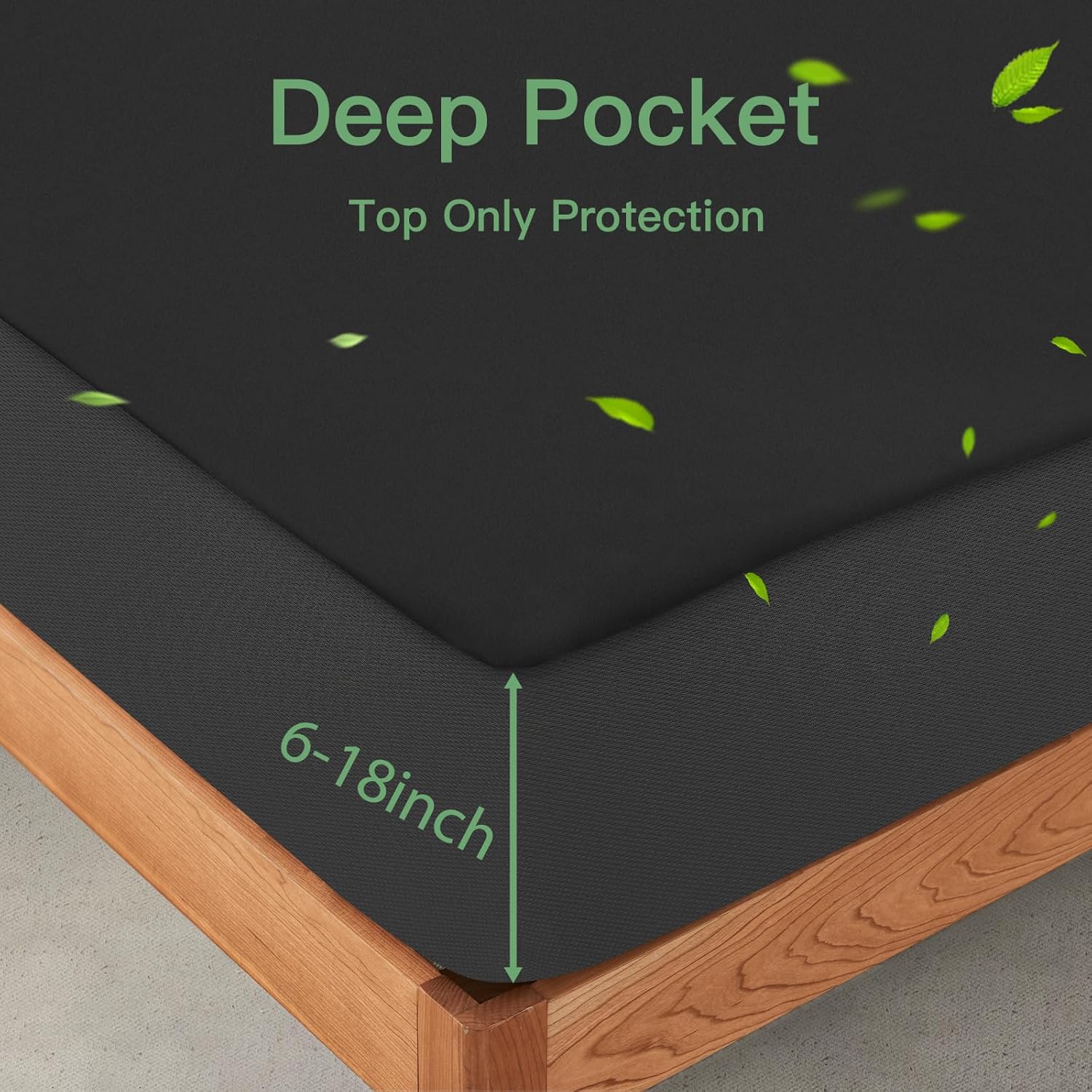 Sufdari Waterproof Mattress Protector - Noiseless Queen Size Cover with 18" Deep Pocket | Bed Bug Proof & Machine Washable