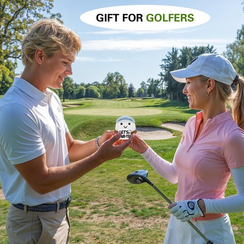 FunisFun Crochet Golf Ball - Positive Golf Gifts for Golfers, Fathers, Coworkers - Funny Emotional Support Presents for Men, Women, Golfer Enthusiasts and Birthdays