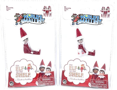 Elf On The Shelf Bundle Set - 2 Adorable Light Tone Elves (Boy & Girl) | 4 Inches Tall