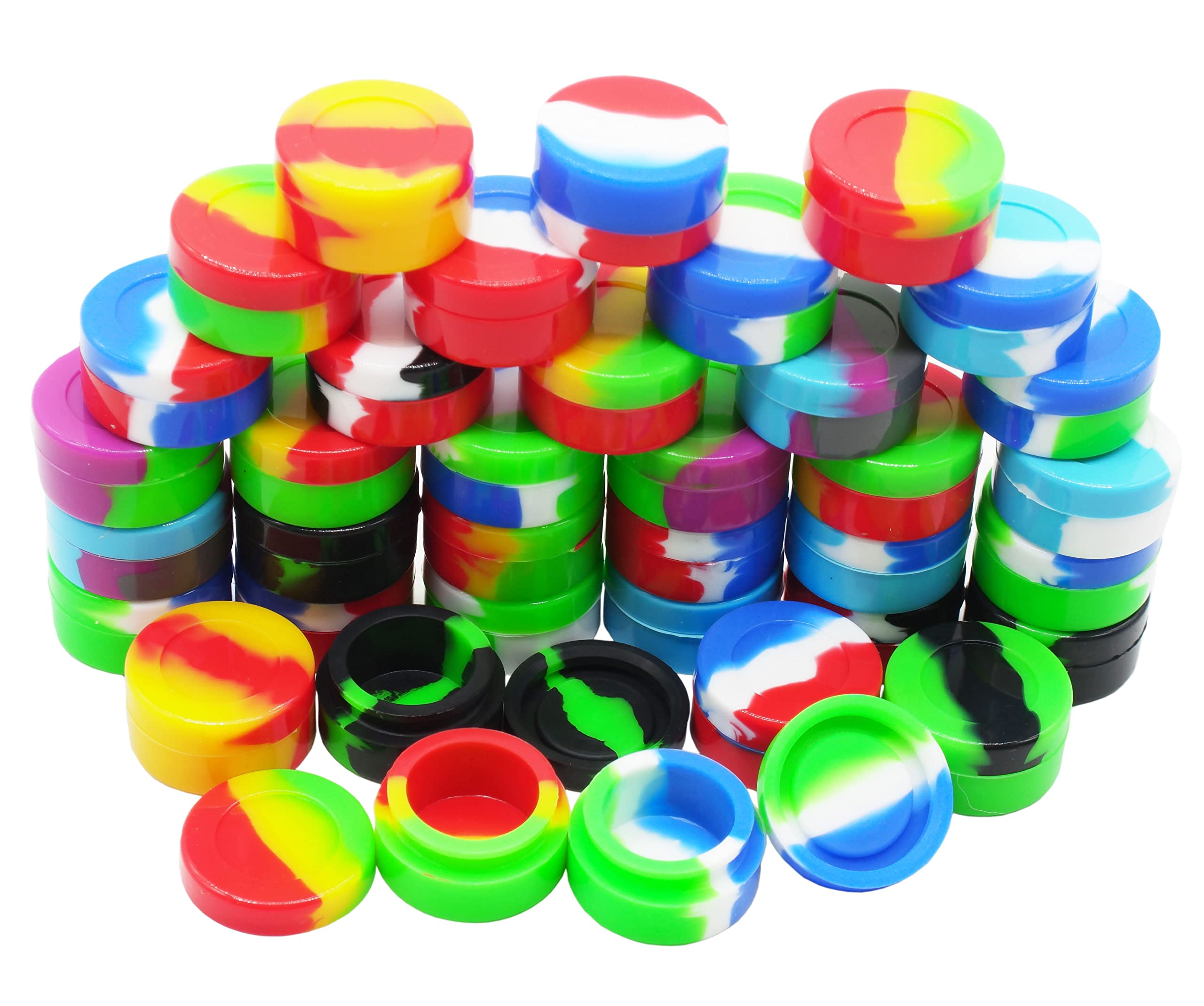 Vegcorn 7ml Silicone Wax Concentrate Containers Non-stick Jars (50)