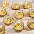 Gold Votive Candle Holders Set - 12 PCS Decorative Tea Light Holders with Butterfly Pattern for Events & Holidays