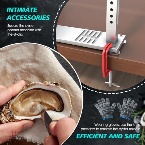BIUWING Oyster Shucker Machine, Oyster Clam Opener Tool Set, Oyster Opener Machine (Upgraded)