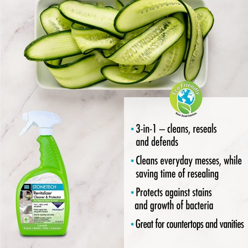 StoneTech Revitalizer Cleaner & Protector, Cucumber Scent, Ready-to-use, 24OZ (709ML) Spray Bottle