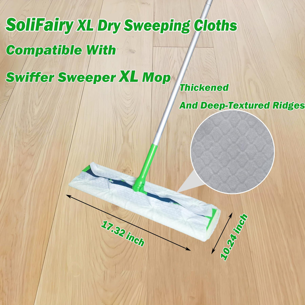 XL Dry Sweeping Cloth Refills for Swiffer Sweeper X-Large Mop, XL Disposable Dry Pads Refills, Pet Hair Dust Heavy Duty Dry Floor Cloth Refills for Floor Sweeping and Cleaning, 60 Count