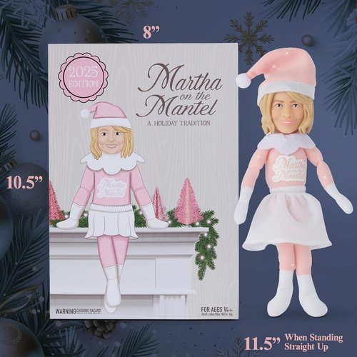 Martha Stewart 12” Plush Christmas Figurines - Collectible Holiday Decor for 2025