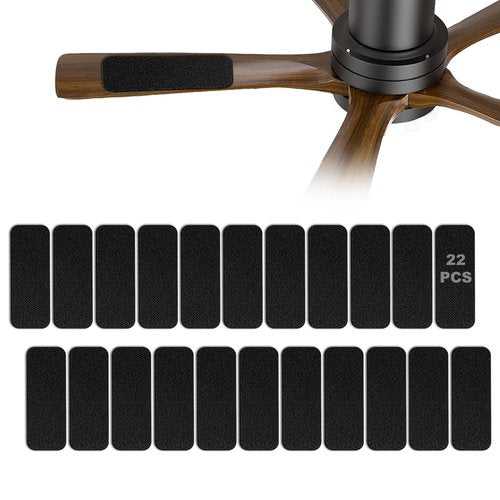 Storystore 22 Pack Ceiling Fan Filters for Blades - 3.5" x 10" Activated Coconut Carbon Filters for Fan, Self-Adhesive Filter Pads, Universal Fit Most Standard Household Fans (Black)