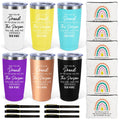 iAOVUEBY 6 Set Employee Appreciation Gifts Bulk, Gift for Coworkers Teachers Nurses, 20 OZ Inspirational Stainless Steel Tumbler Makeup Bags Pen Thank You Gifts For Women Men Team Staffs
