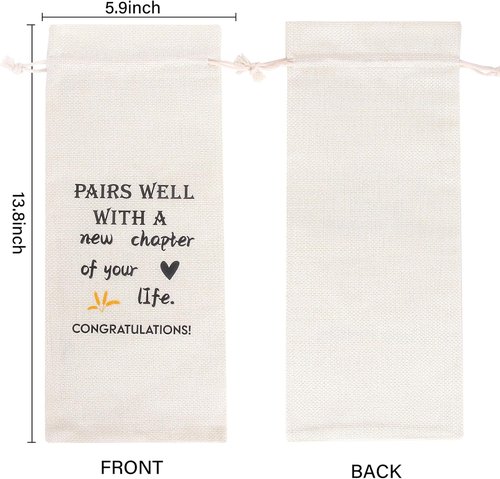 New Chapter Wine Bag 1Pcs New Job Gifts Farewell Gift Bag for Friends Women Men Pairs Well With a New Chapter of Your Life, New Job Gifts For Coworker Boss Going Away Gift