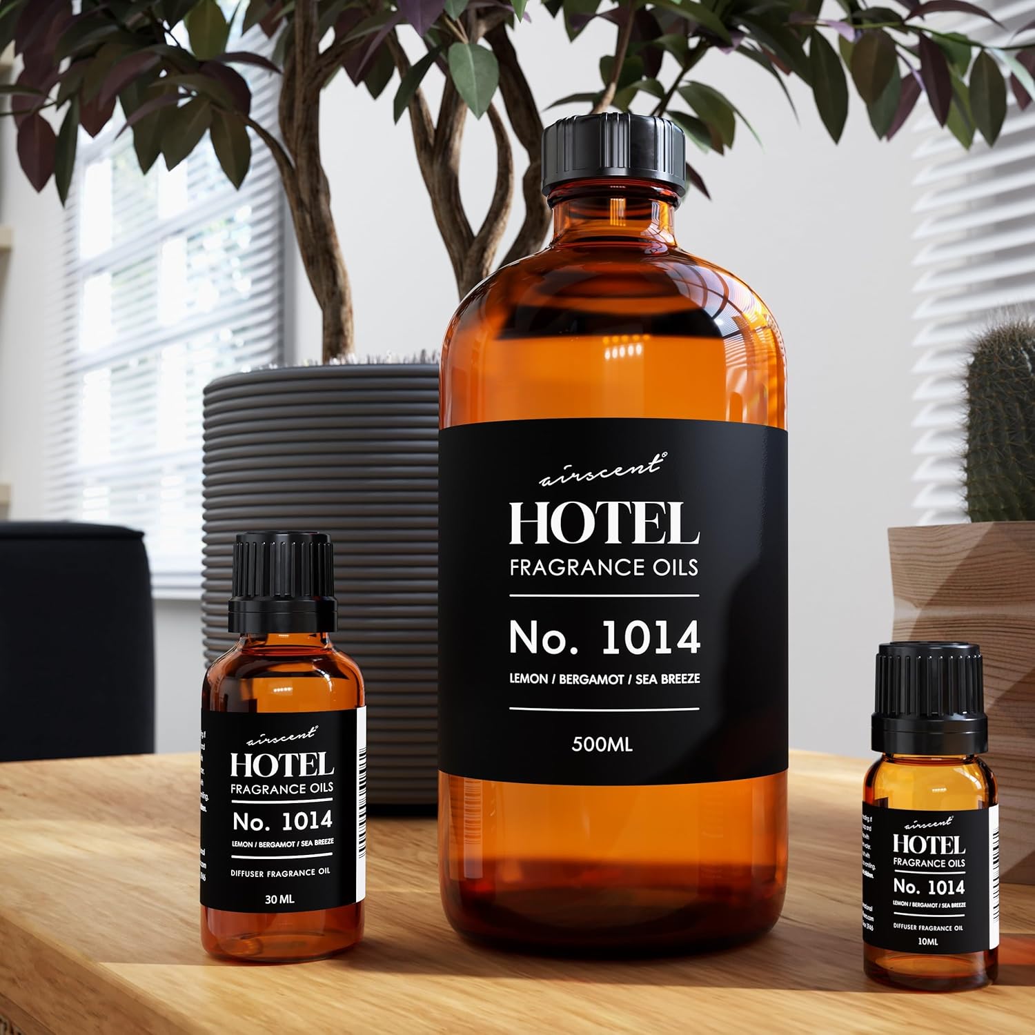 AirScent Hotel Diffuser Oil No. 1014 - Iconic 5-Star Coastal Blend - Lemon Bergamot Sea Breeze - 120 mL for Ultrasonic Diffusers