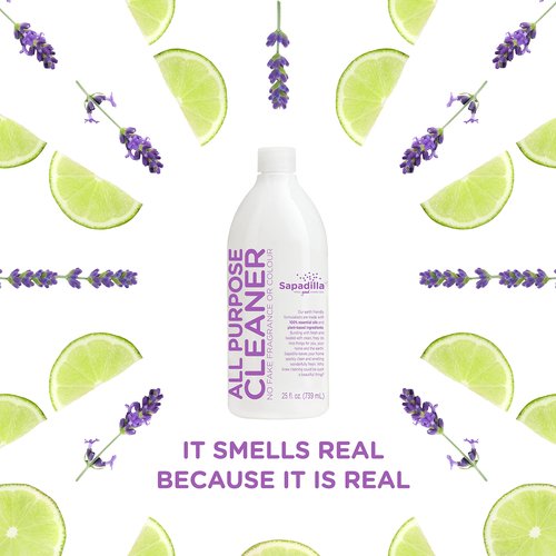 Sapadilla Sweet Lavender + Lime Biodegradable All-Purpose Cleaner Concentrate, 25 Ounce