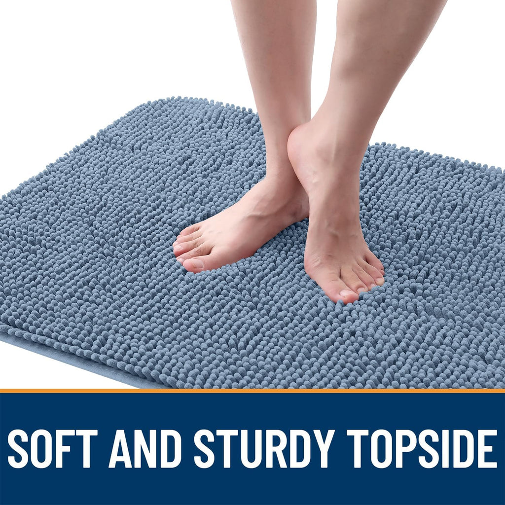 OLANLY Dog Door Mat - Absorbent Non-Slip Washable Doormat for Muddy Paws | 24x16, Airy Blue