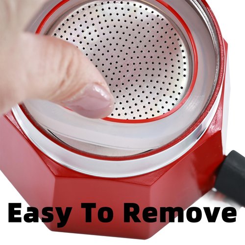 [UPGRADED] Sealing Gasket for Bialetti Moka Express 1 Cup Iconic Stovetop Espresso Maker - 6 PCS Replacement Food Grade Silicone Seal Ring for Aluminum Stovetop Coffee Maker Pots
