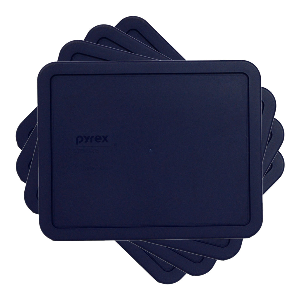 Pyrex 7212-PC 11-Cup Blue Food Storage Replacement Lid (4-Pack) - Made in USA