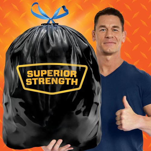 Hefty Strong Extra Large Trash Bags - 33 Gallon, Black, 48 Count for Heavy-Duty Use