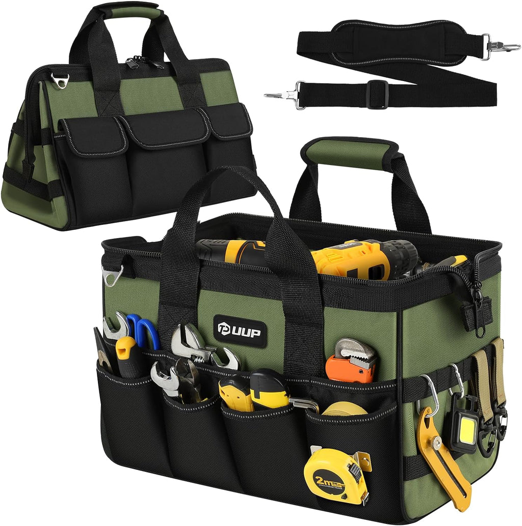 UUP Heavy Duty Tool Bag - 15-Inch, 16-Pocket Organizer with Soft Handle | Ideal for Storage & Gifts