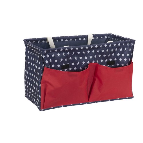 Household Essentials Red, White, and Blue Krush Container All-Purpose Utility Tote with Pockets