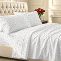 California Design Den Full Size Bed Sheets Set - 100% Cotton, 400 Thread Count, Smooth Sateen Finish, Deep Pockets, Floral Design
