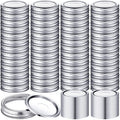Patelai 100 Pcs Regular Mouth Canning Lids with Rings 70mm Mason Jar Lids with Bands Split Type Mason Canning Jar Rings, Food Grade Material, Leak Proof, Airtight