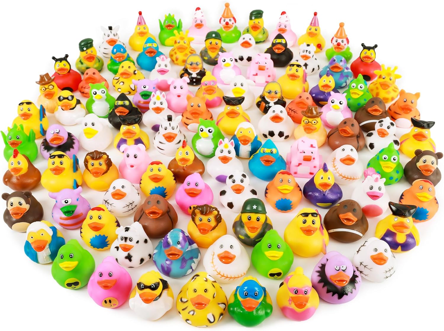XY-WQ Rubber Duck 100 Pack - 2.3 Inch Bulk Floater Toy for Kids | Perfect for Parties, Birthdays & Bath Time