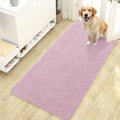 OLANLY Dog Door Mat - Absorbent Non-Slip Chenille Mat for Muddy Paws | 47x24, Quick Dry, Dusty Rose