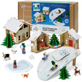 KiwiCo Winter Wonderland - 2025 Advent Calendar for Kids | Christmas Gift & Activities For Kids | Assemble Winter Village with Motorized Sledding Hill, Ice Skating Rink, Reindeer, Christmas Trees & more!