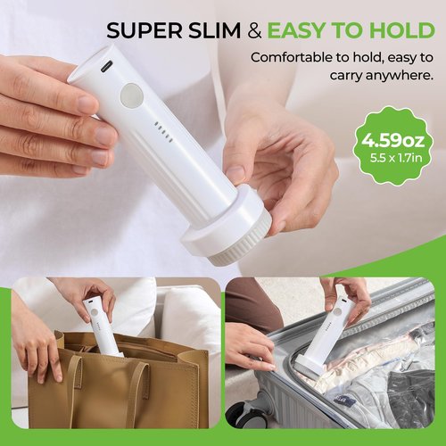 MUIMUICHU Vacuum Storage Bags for Travel - 15 Pack Compression Packing with Wireless Electric Pump for Luggage Vacuum Seal Bags for Clothes Space Saver Organizer for Moving Clothing Suitcase Travel