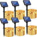 BTFarm Solar String Lights - 198FT 480LED Waterproof Fairy Lights | 8 Modes for Outdoor Decor, Warm White