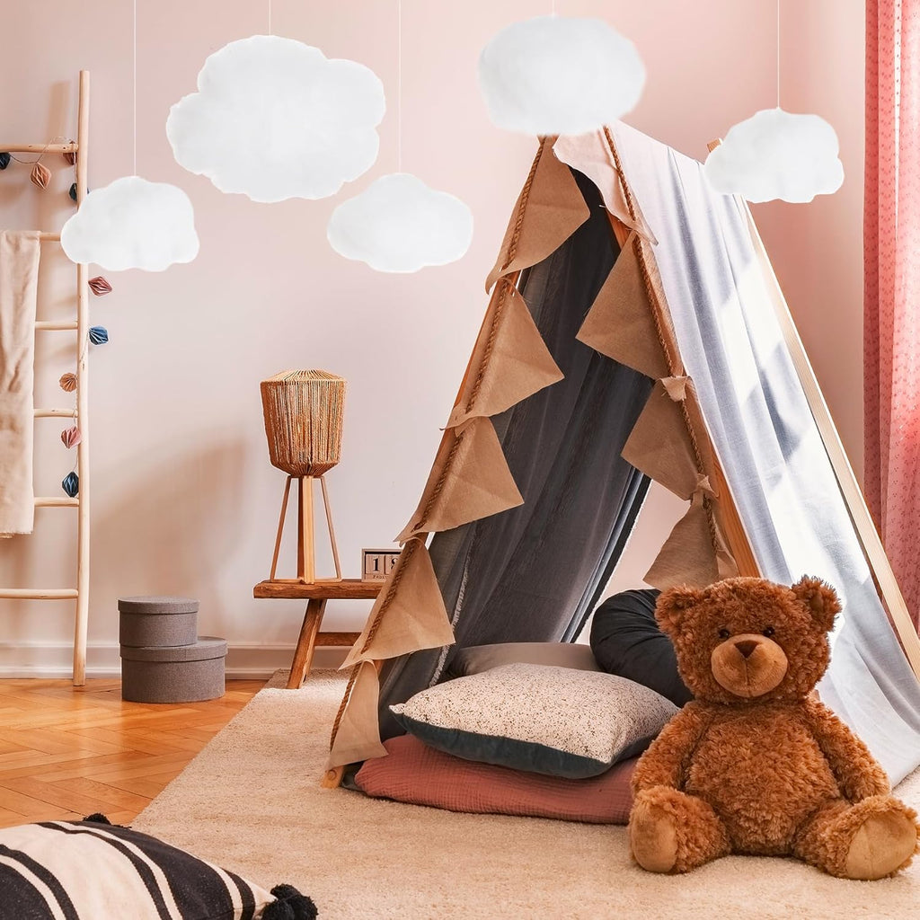 Tiggell 6-Piece Artificial 3D Cloud Props | Hanging Ornaments for DIY Room Decor & Events