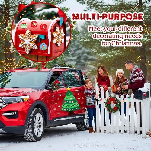 Copkim Christmas Magnets - Magnetic Advent Calendar Countdown Set for Home & Classroom Decor