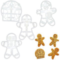 Set of 4 Gingerbread Man cookie cutters (Designs: VooDoo, Happy, Vitruvian and Zombie), 4 pieces - Bakerlogy