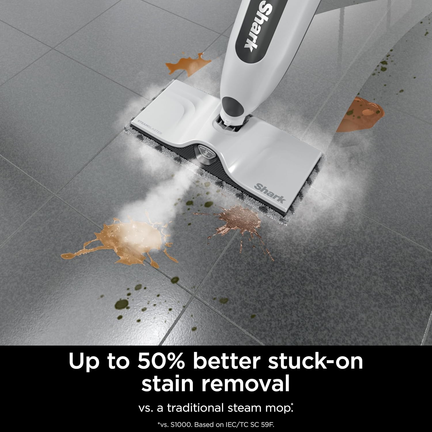 Shark SteamSpot Steam Mop - Lightweight Steam Cleaner with 3 Modes & XL Water Tank | Ideal for Sealed Hard Floors