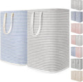 Lifewit Laundry Basket - 80L Collapsible Hamper with Reinforced Handles | Waterproof Design in Grey & Blue