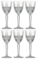 Barski Goblet, White Wine Crystal Glass, Water Glass, Stemmed Glasses, Set of 6 Goblets, 8 oz, Beautifully Designed, Made in Europe