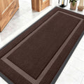 OLANLY Indoor Outdoor Front Door Mat - Waterproof All-Season Doormat, Sturdy Rubber, 59x23, Dark Brown