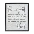 Stupell Industries Be Our Guest Home Family Inspirational Word On Wood Texture Design, Design by Lettered and Lined