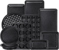 Terlulu 10-Piece Nonstick Baking Pans Set - Versatile Bakeware for Oven Cooking | Carbon Steel, Black