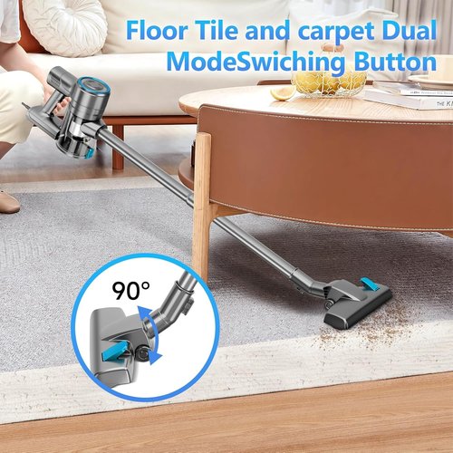AKAVAC Corded Stick Vacuum Cleaner, 25Kpa Powerful Stick Vacuum, 2 in 1 Vacuum Cleaners,1.2 L Dust Cup, Corded Handheld Vacuum Pet for Hair, Short-Pile Carpet, Hardfloor (Sky Blue)