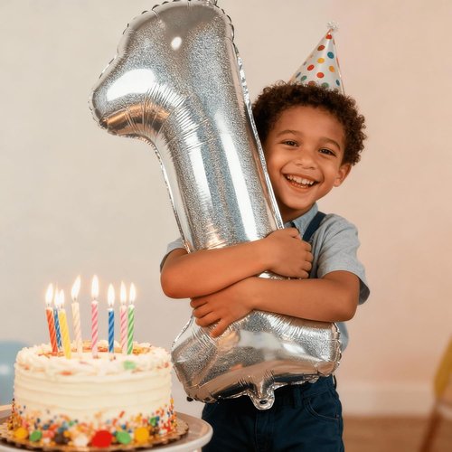 Laser Silver 7 Balloon - 40 Inch Number Balloon for 7th Birthday Decorations | Perfect for Girls and Women