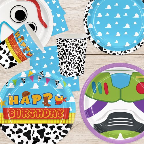 120pcs Birthday Party Supplies Include Cloud Plates Napkins Cup Dessert Plates Disposable Paper Tableware Set Kids Birthday Party Decorations For 30 Guests