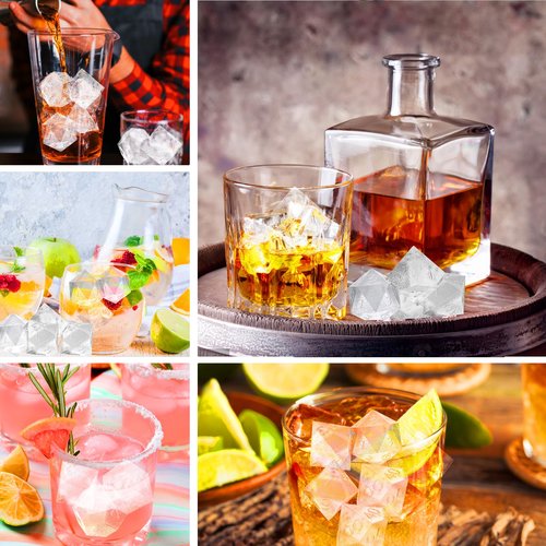 BABORUI 7 Shapes DND Dice Whisky Ice Cubes Mold, 3D Dice Mold DND Accessories For Whiskey Cocktail Summer Ice Drink, Funny DND Gifts For Table Game Lovers