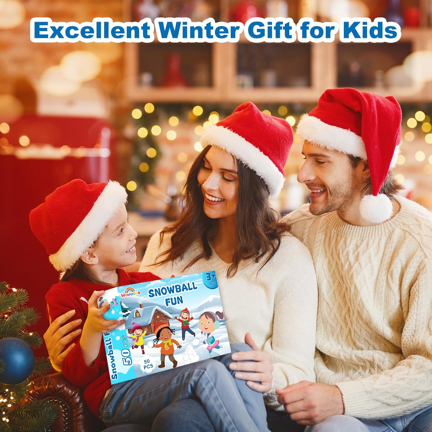 Skiennix 50 Pcs Fake Snowballs Set - Soft Artificial Snow Balls with Drawstring Bag for Indoor/Outdoor Fun