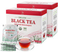 Soeos Organic Black Tea Bags - Bold Aroma & Smooth Flavor | 6.3oz (180g) Pack of 2