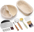 KOACKL Sourdough Bread Starter Kit - Banneton Proofing Basket for Perfectly Rising Dough | Round & Oval Options